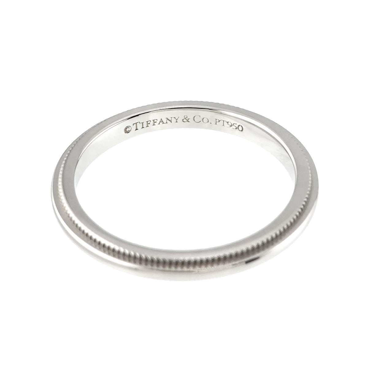 ティファニー TIFFANY&CO. ミルグレイン 8号 リング 幅2mm Pt