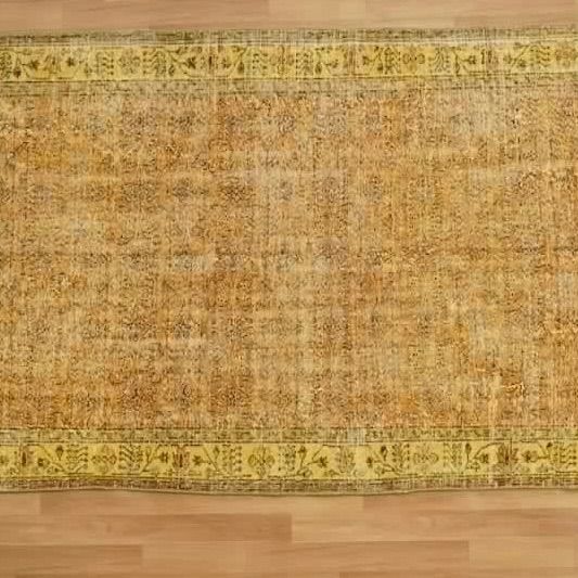 トルコヴィンテージラグ 165 x 290 cm トルコラグ イエロー