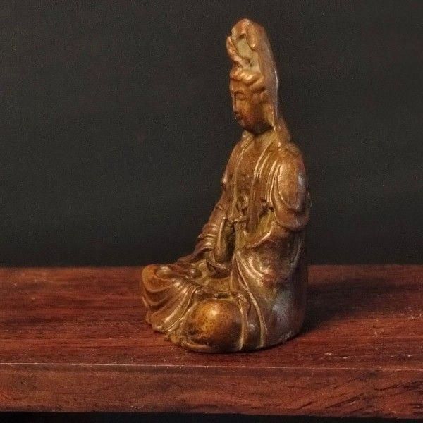仏教美術 中国 仏像 バックライト観音様 小仏像 銅製 銅器 仏教美術 中国 仏像 観音 小仏像 銅製 銅器 - メルカリ