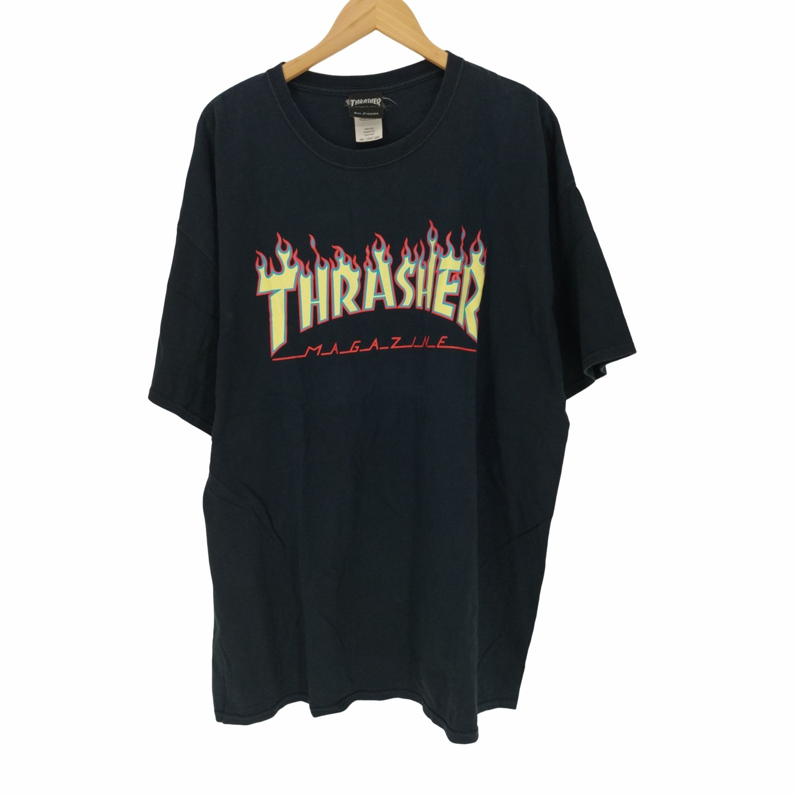 スラッシャー THRASHER ファイヤーロゴ S/S Tシャツ ビッグサイズ メンズ  2XL