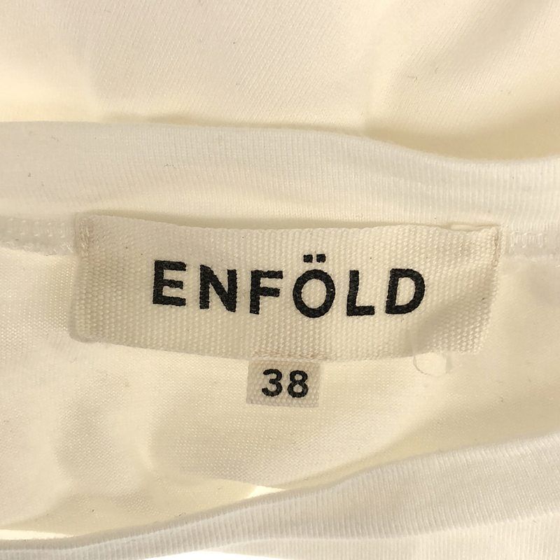 【美品】ENFOLD スビン天竺 ワイドボックスTシャツ ENFOLD / エンフォルド | スビン天竺 ワイドボックスT シャツ | 38
