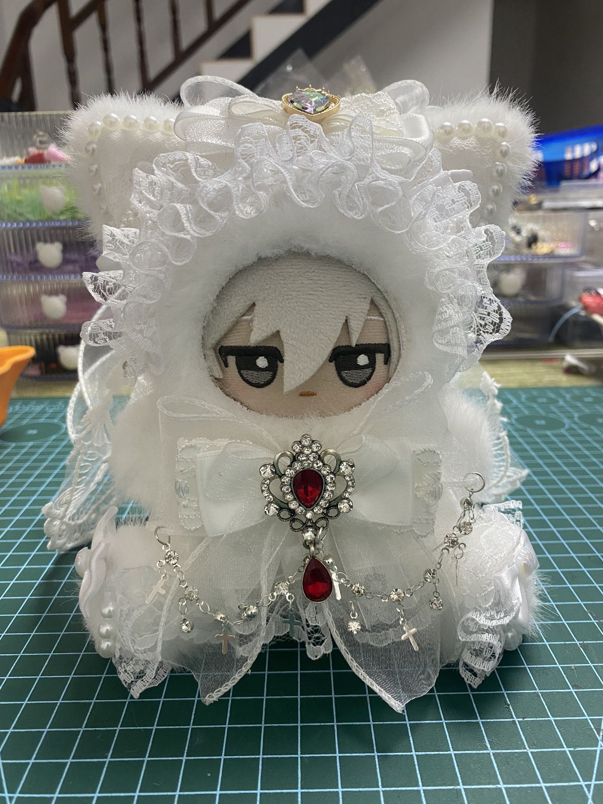 ぬい服 10cm おすわり ホワイトデー ウェディングドレス 2着セット ぬい服 10cm おすわり ホワイトデー ウェディングドレス 2着セット