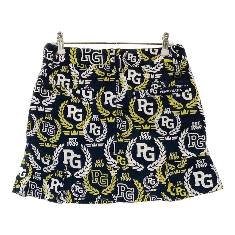 サイズ 0 PEARLY GATES パーリーゲイツ スカート 総柄 ネイビー系 240101524375 ゴルフウェア レディース ストスト