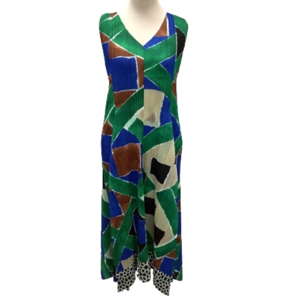 ♪♪ISSEY MIYAKE イッセイミヤケ PLEATS PLEAS ワンピース スカート SIZE 3 水墨 グリーン