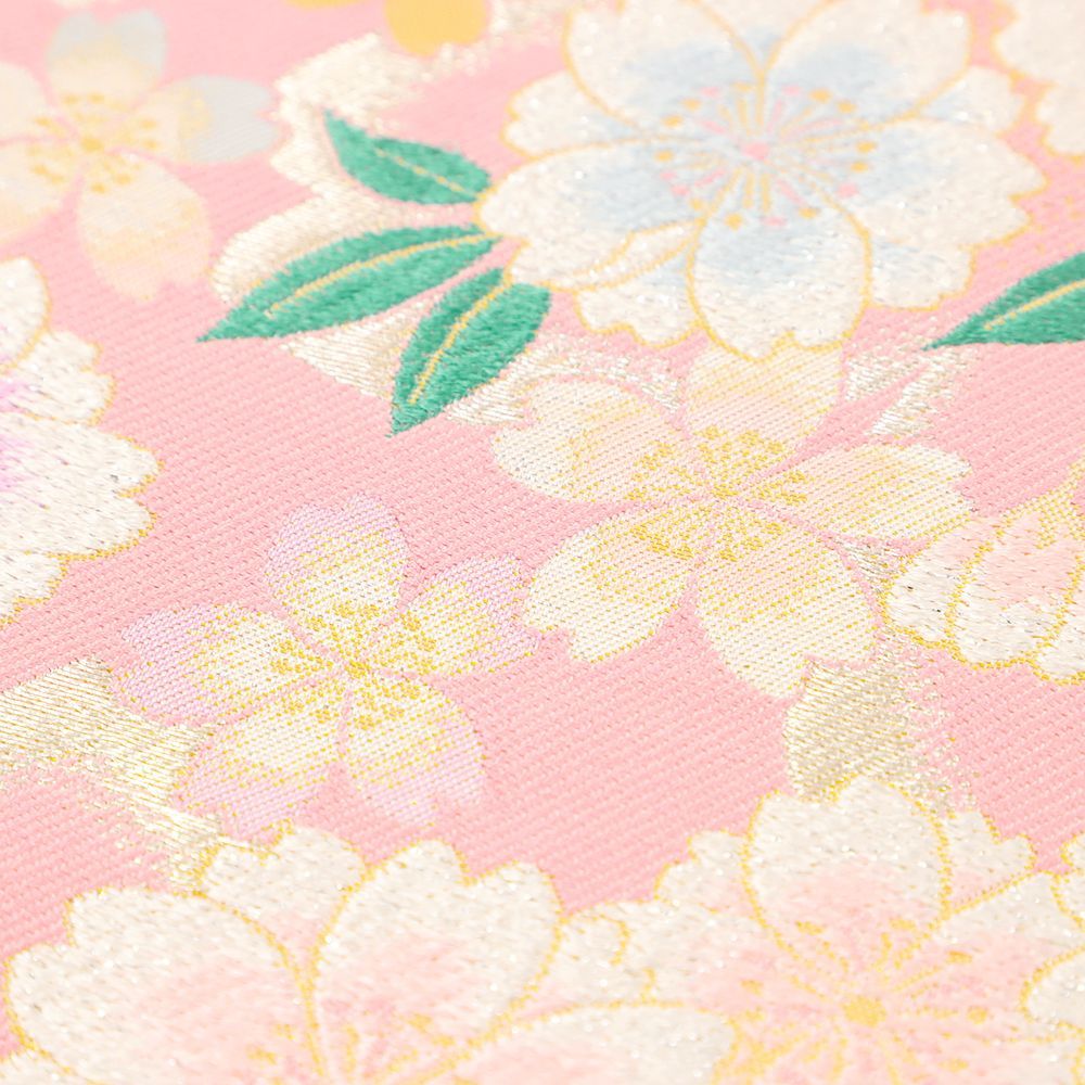 ナ3【1】◇美品◇正絹◇紅型・花鳥柄振袖 ＆六通袋帯＆帯締め