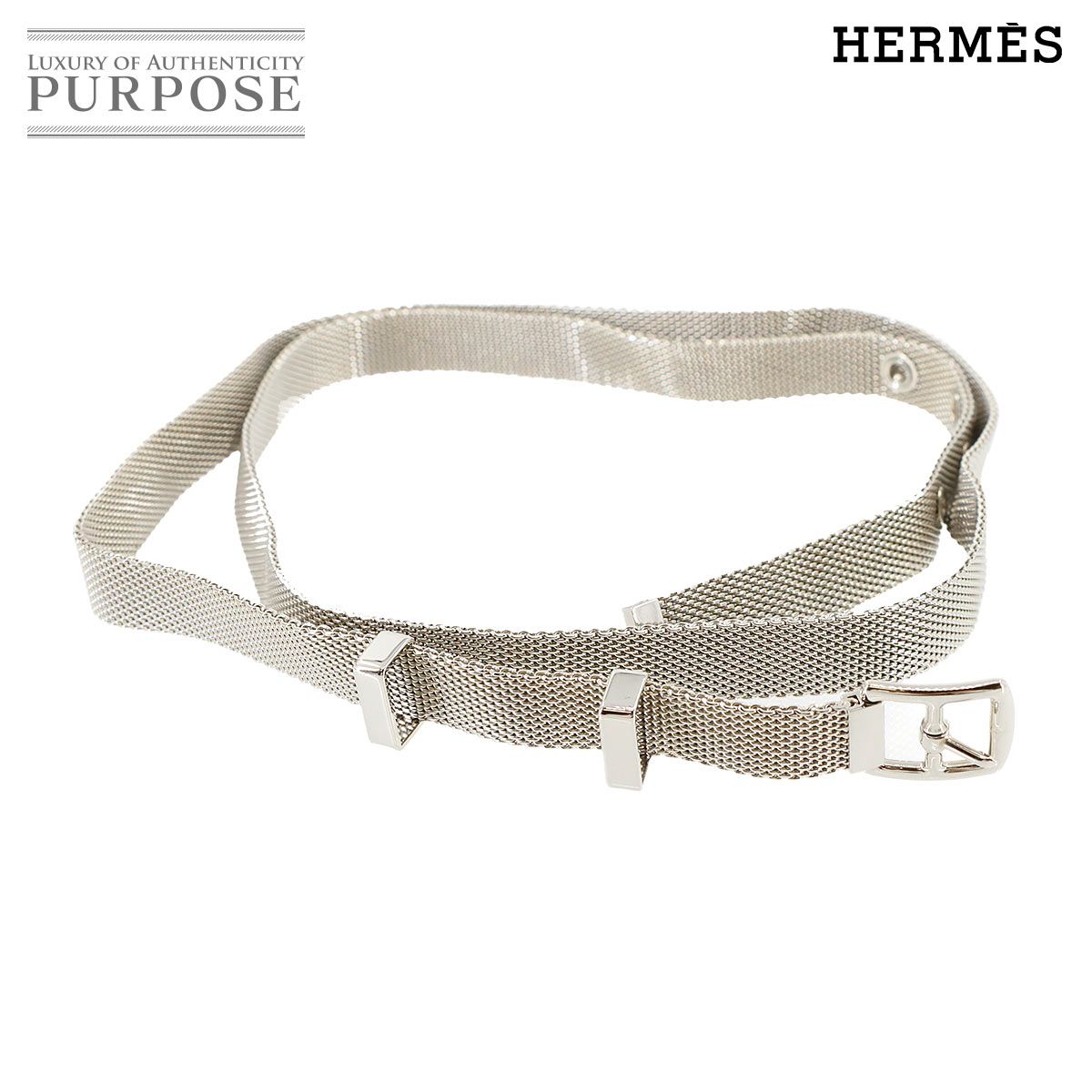 未使用 展示品 エルメス ベルト HERMES エトリヴィエール メッシュ ベルト シルバー 85 レディース 90296254 【中古】ブランド 未使用 展示品 エルメス HERMES エトリヴィエール メッシュ ベルト