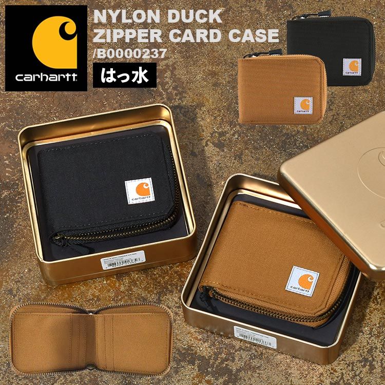 財布 カードケース カーハート carhartt ブランド メンズ レディース カード入れ 多い 二つ折り財布 海外旅行 スキミング防止 防犯 キャッシュレス 撥水 スリム 薄型 ファスナー コンパクト 丈