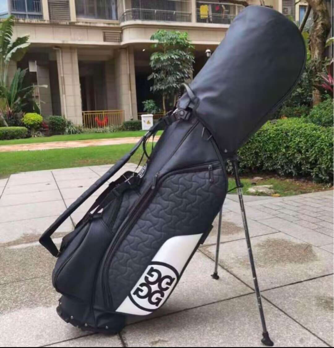 ジーフォア ゴルフ キャディバッグ スタンド式バッグ 黒 ブラック ...