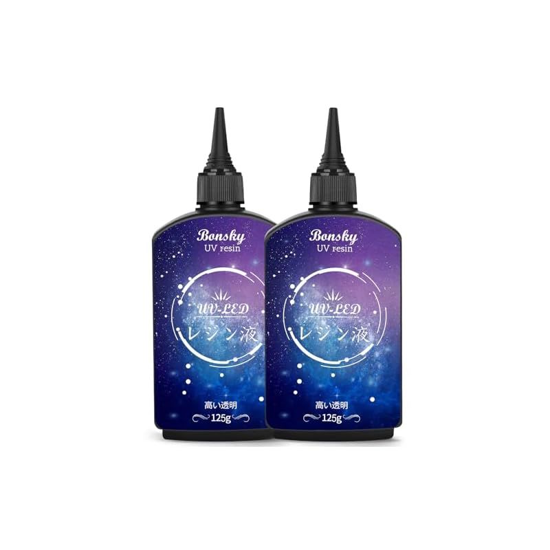 Bonsky UVレジン液 250g レジン液 UV/LED対応 レジン液 高い透明 詰替用 大容量 ハードタイプ成形 UVレジン液DIY手作り装飾急速に硬化 低アレルギー性 0