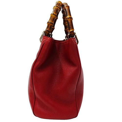 ✨美品✨GUCCI 2way バンブー ショルダーバッグ ハンド 赤 レザー GUCCI - GUCCI グッチ ニムフェア バンブー ハンドバッグ 2WAY