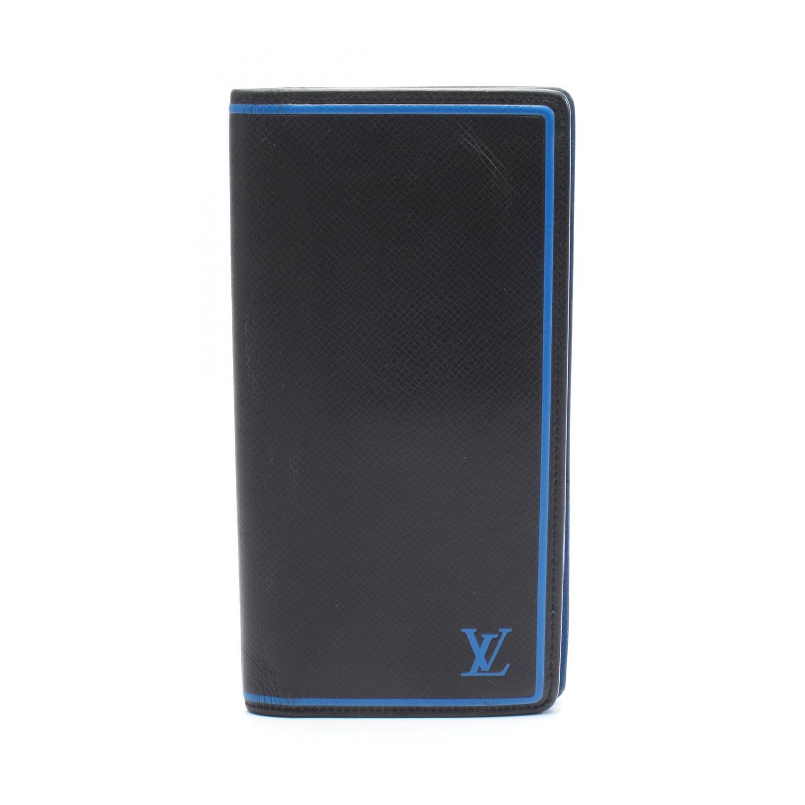 ルイ ヴィトン LOUIS VUITTON 二つ折り長財布 ポルトフォイユブラザ M63300 ノワール レザー ポルトフォイユ ブラザ メンズ Used B