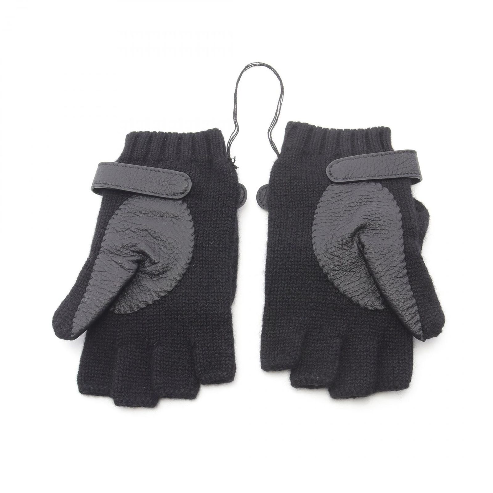 エルメス HERMES 手袋 リオネル ブラック レザー 手袋 レディース