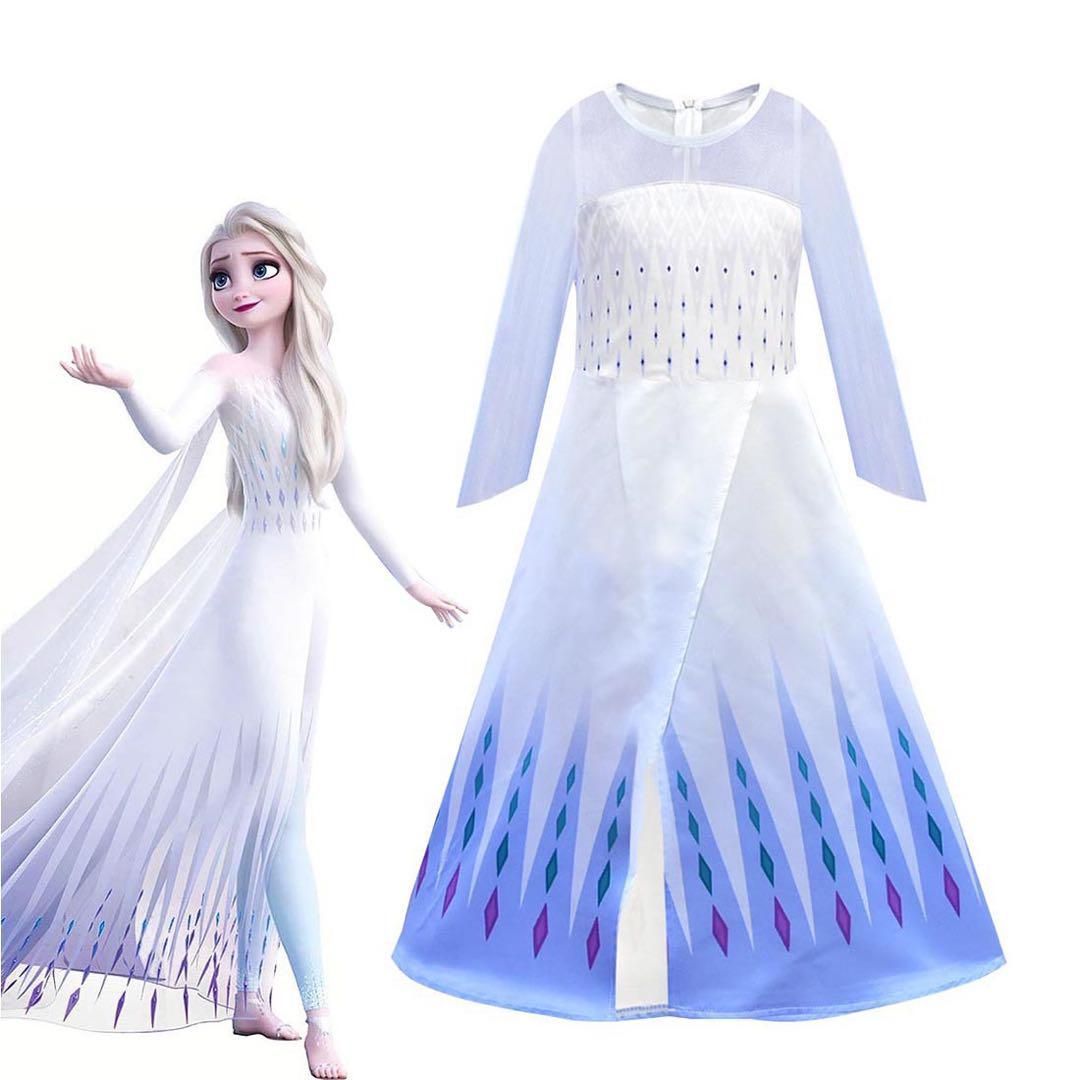 ディズニー　エルサ　ドレス　110 110 アナ雪 プリンセス エルサ ドレス プレゼント ディズニー