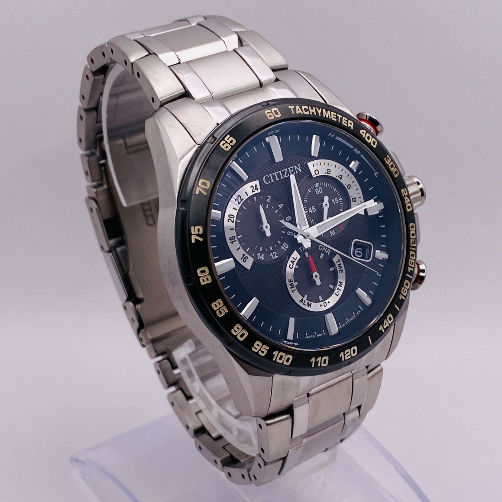 T188）良品 稼動品 CITIZEN シチズン 電波ソーラー ECO-DRIVE ATTESA アテッサ クロノグラフ TITANIUM  AT3024-51E E610-S080576 人気 時計 メンズ ユニセックス - メルカリ