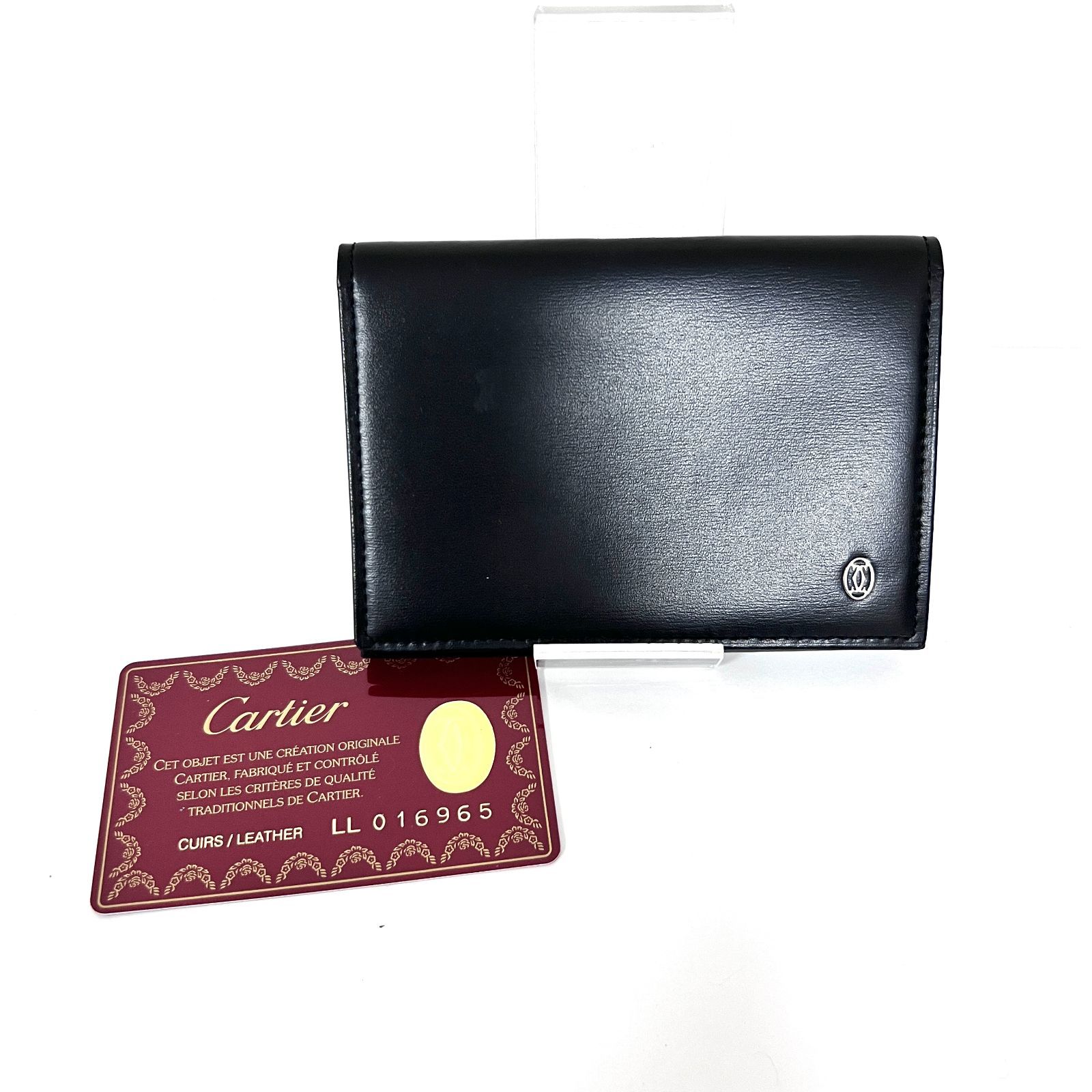 SD2858 Cartier カルティエ パシャ 名刺入れ カードケース レザー ブラック