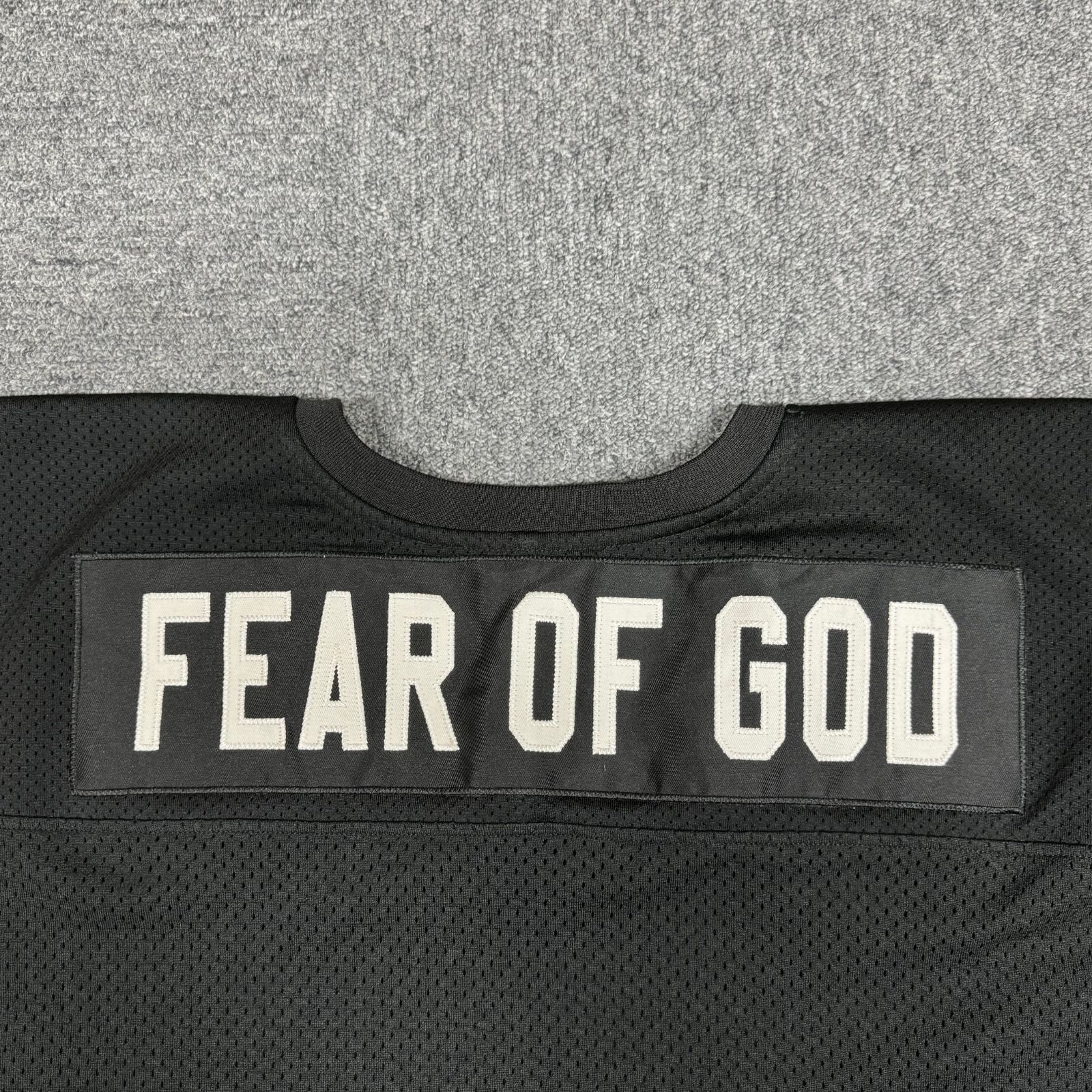 FEAR OF GOD ワッペン 刺繡 メッシュ Vネック ゲームシャツ Tシャツ 