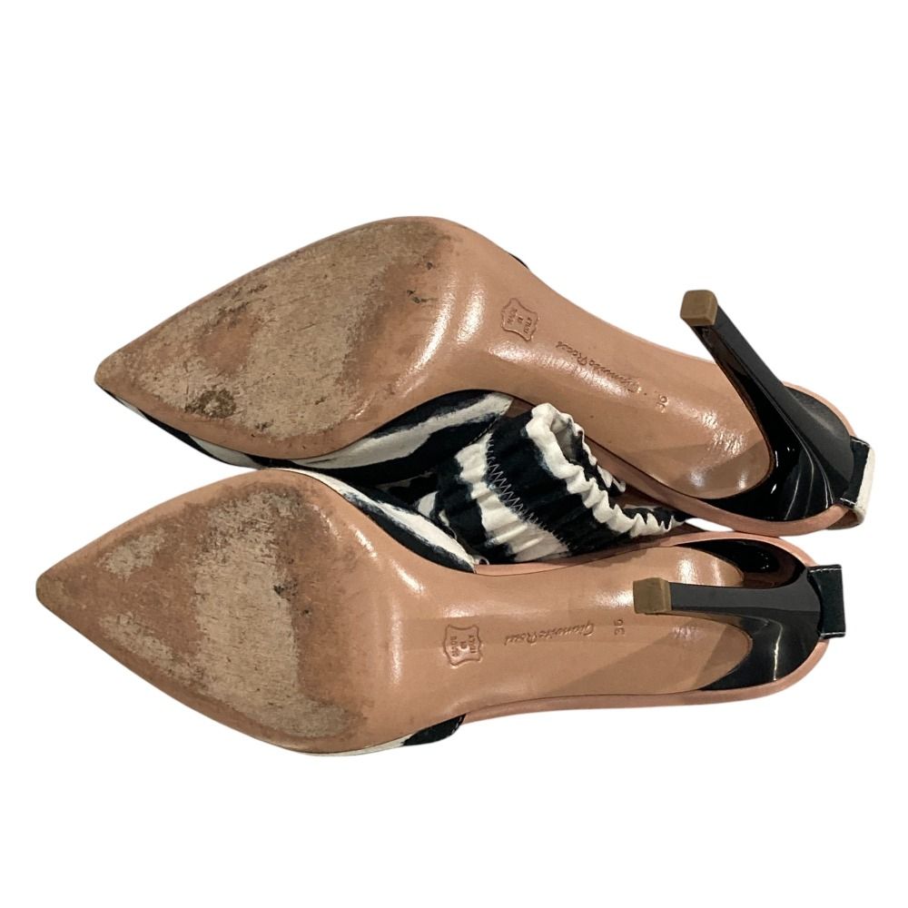 GIANVITO ROSSI ホインテットトゥアンクルストラッフハンフス 良品 Gianvito Rossi ジャンヴィトロッシ アンクルストラップ