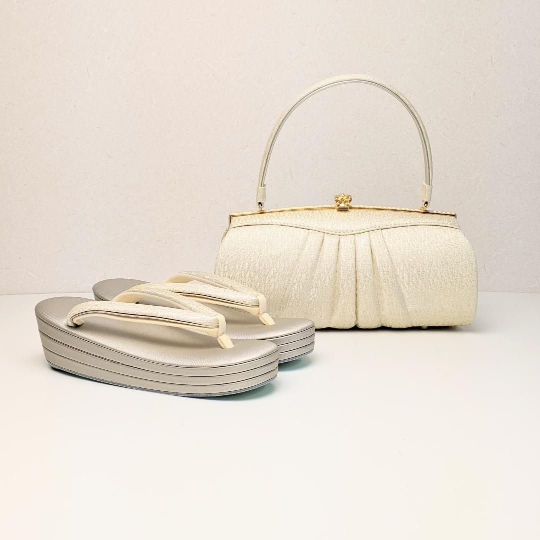 和装 草履バッグセット 岩佐ブランド シルバー フォーマル  