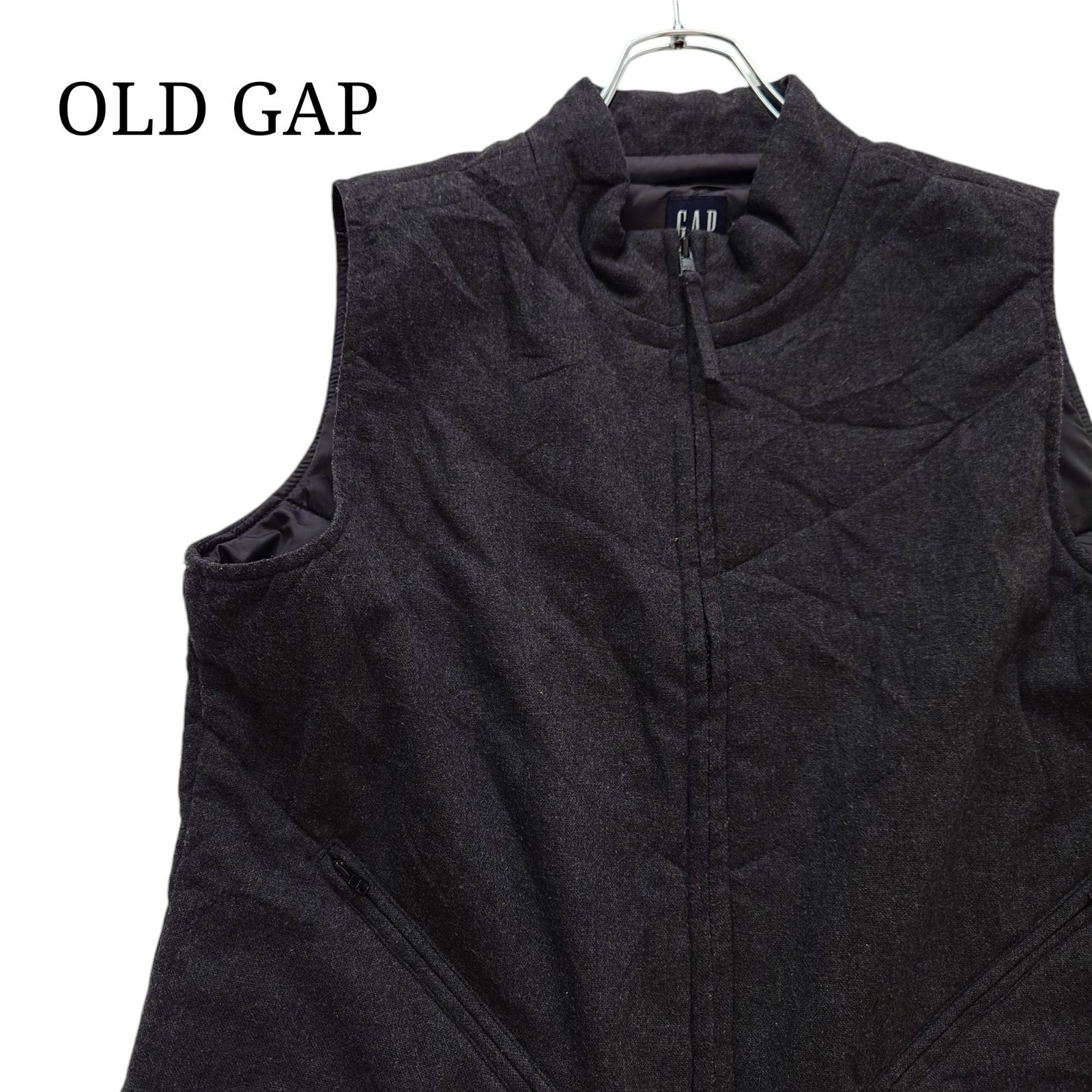 90~00s】OLD GAP ウールベスト 中綿入り Y2K テック - メルカリ