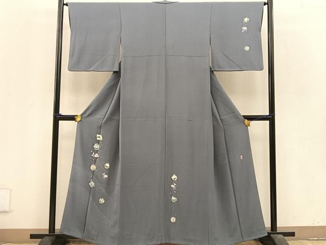 平和屋着物＊夏物　訪問着　絽　芝花文　ロング丈　正絹　逸品　未使用　AABB5927st 平和屋着物＊夏物 訪問着 絽 芝花文 ロング丈 正絹 逸品 未