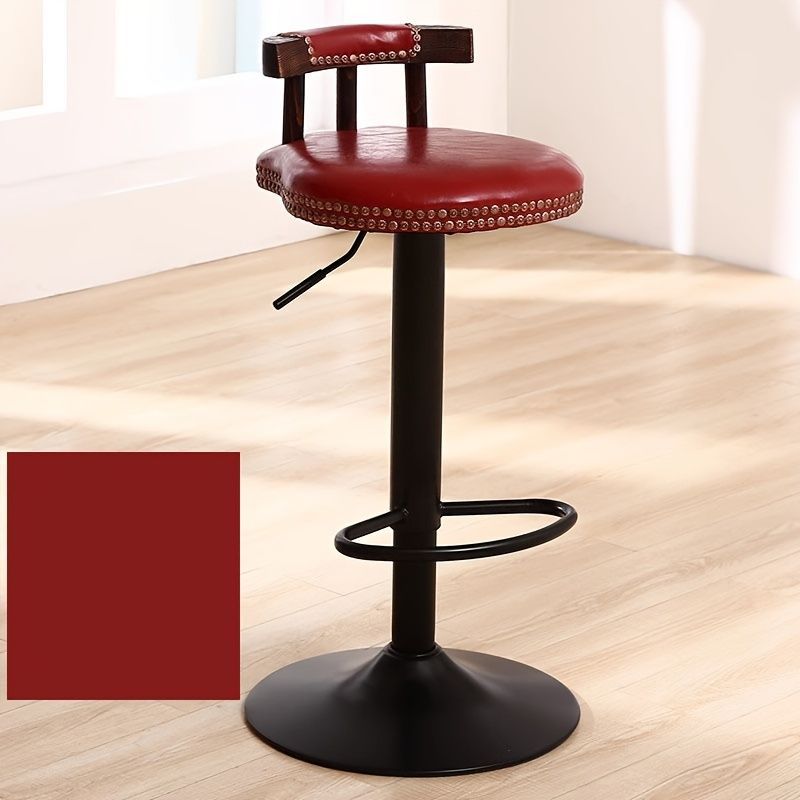 昭和レトロ　カウンターチェアー　ハンドル付き赤いバースツール　ヴィンテージ 昭和レトロ カウンターチェアー ハンドル付き赤いバースツール