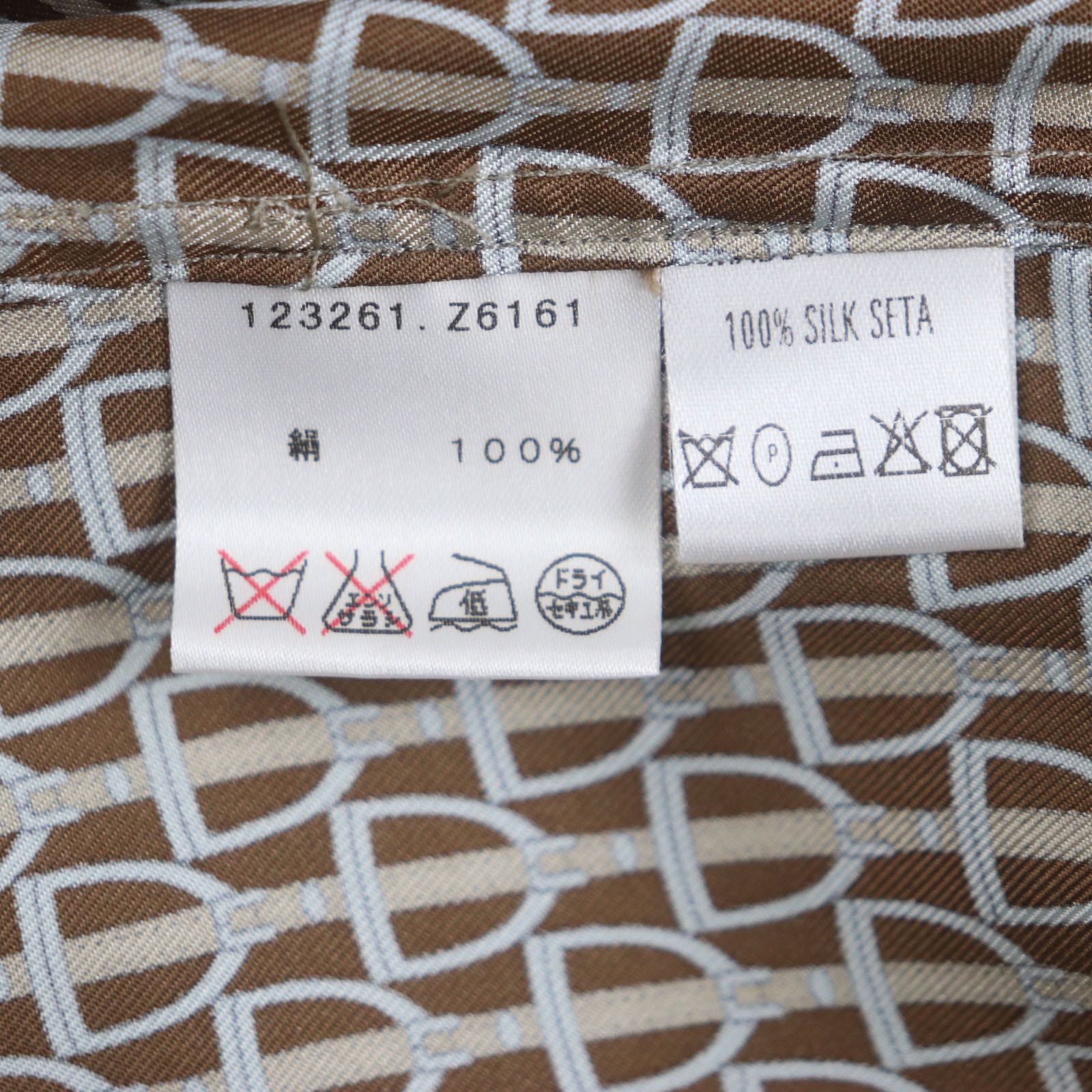 極美品▽GUCCI グッチ シルク100% トムフォード期 総柄 馬具鐙 ロゴ  