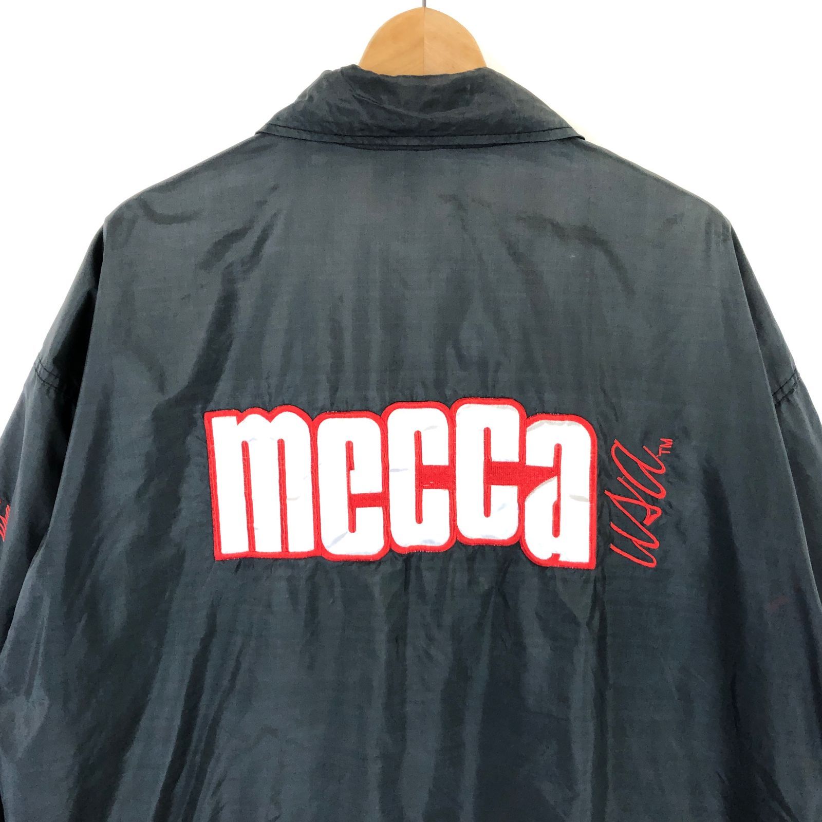 90s メッカ MECCA ナイロンジャケット 黒 XXL 古着 n036435 - メルカリ