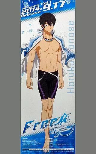 中古】ポスター(アニメ) B2半裁両面発売告知ポスター 七瀬遙 「Blu-ray