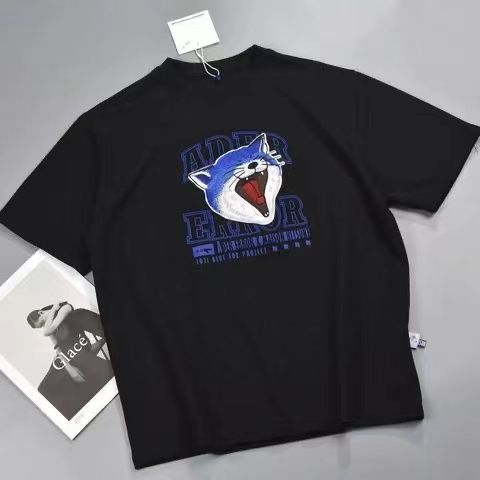 人気 ADER ERROR MAISON KITSUNE コラボ Ｔシャツ アーダーエラー メゾンキツネ Yawn Fox T-Shir.t 男女兼用  半袖 刺繍ロゴ ビックロゴ デカロゴ - メルカリ