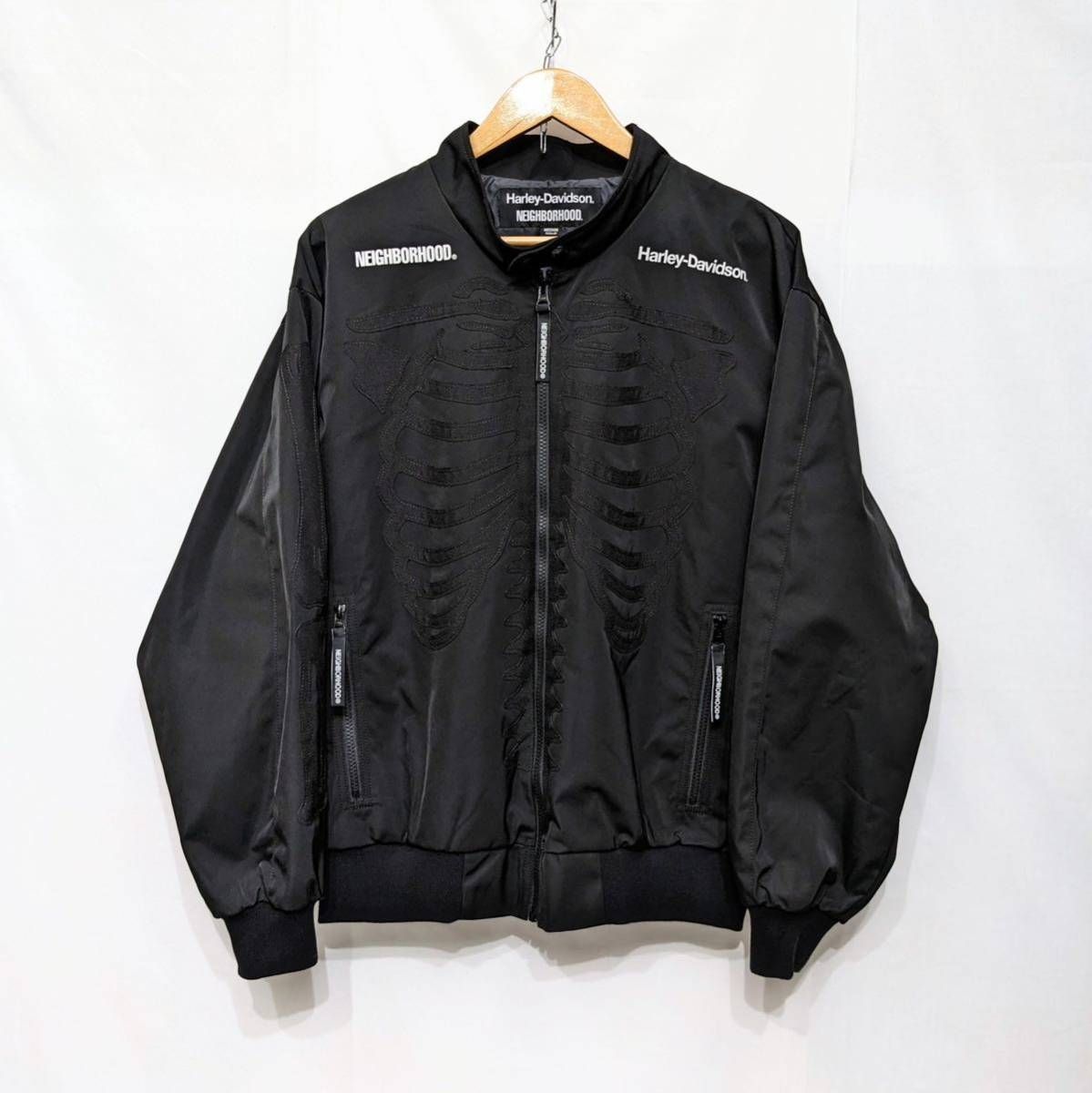 極美品 22AW NEIGHBORHOOD HARLEY DAVIDSON H-D RACING JK PE ボーン