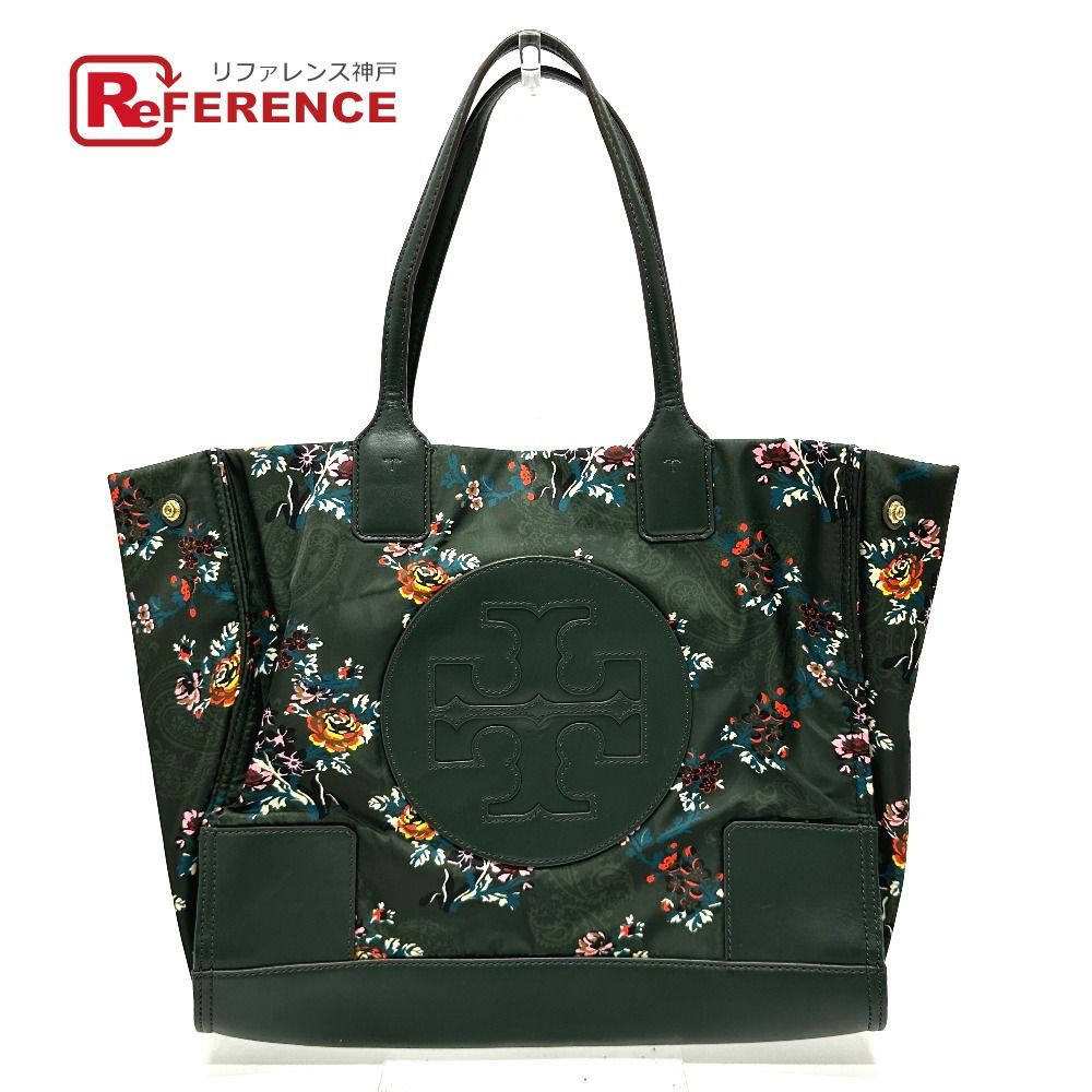 Tory Burch トリーバーチ トートバッグ ロゴ 花柄 レザー/ナイロン 