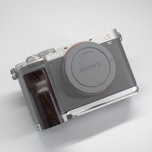 【Iborrys】対応SonyソニーA7CMarkIIA7C2ILCE-7CM2A7CRカメラ専用L型プレート・レトロな高級な実木ハンドル・Arca標準仕様(紫檀の木B)