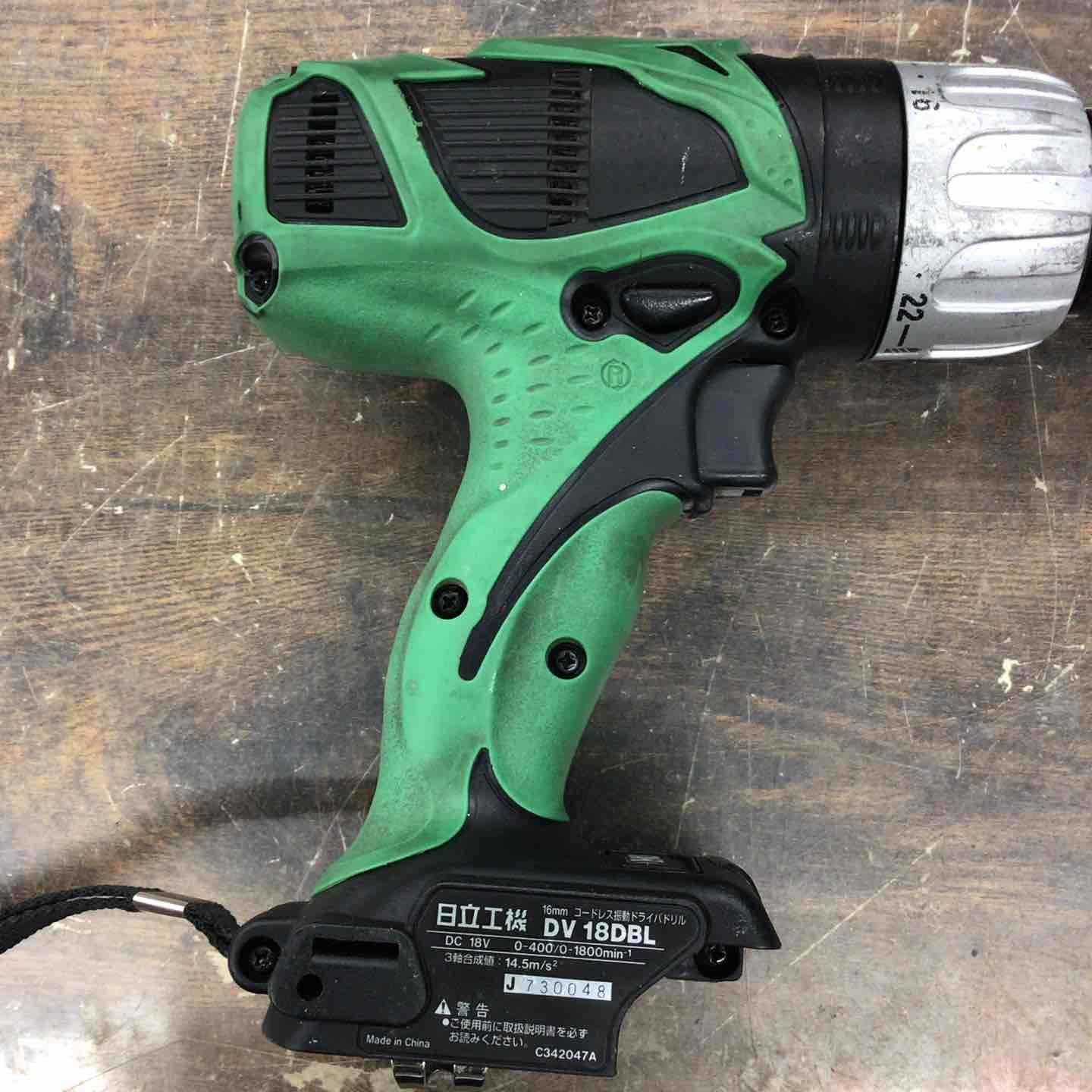 日立 DV18DBL 振動ドライバドリル 18V バッテリー×2 充電器 中古品
