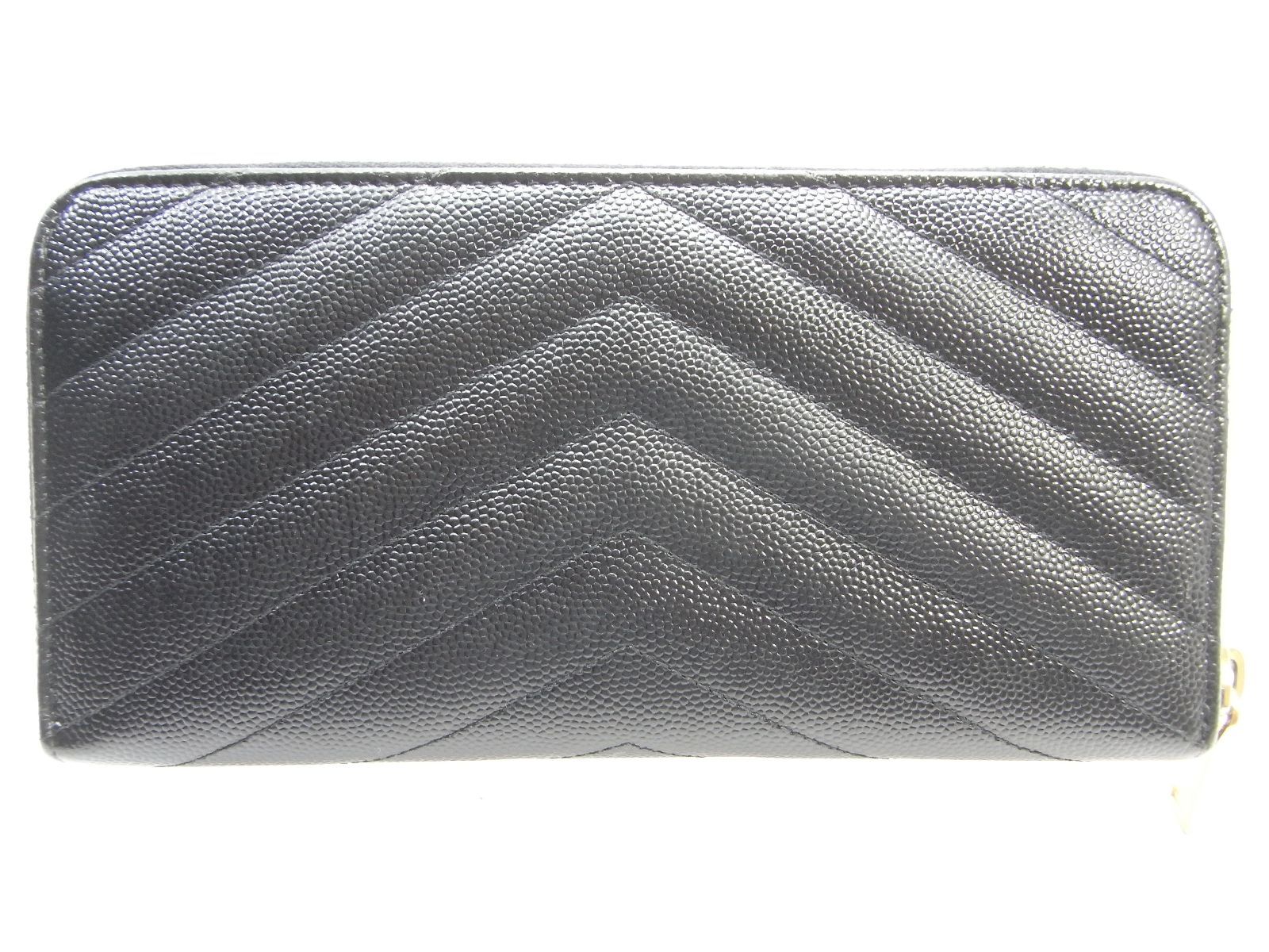 美品】SAINT LAURENT (イヴサンローラン) ラウンドジップ長財布