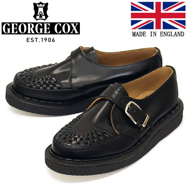 GEORGE COX (ジョージコックス) HAMILTON ALASKA IVC ラバーソール レザーシューズ 040 BLACK gc UK8.5-約27.5cm