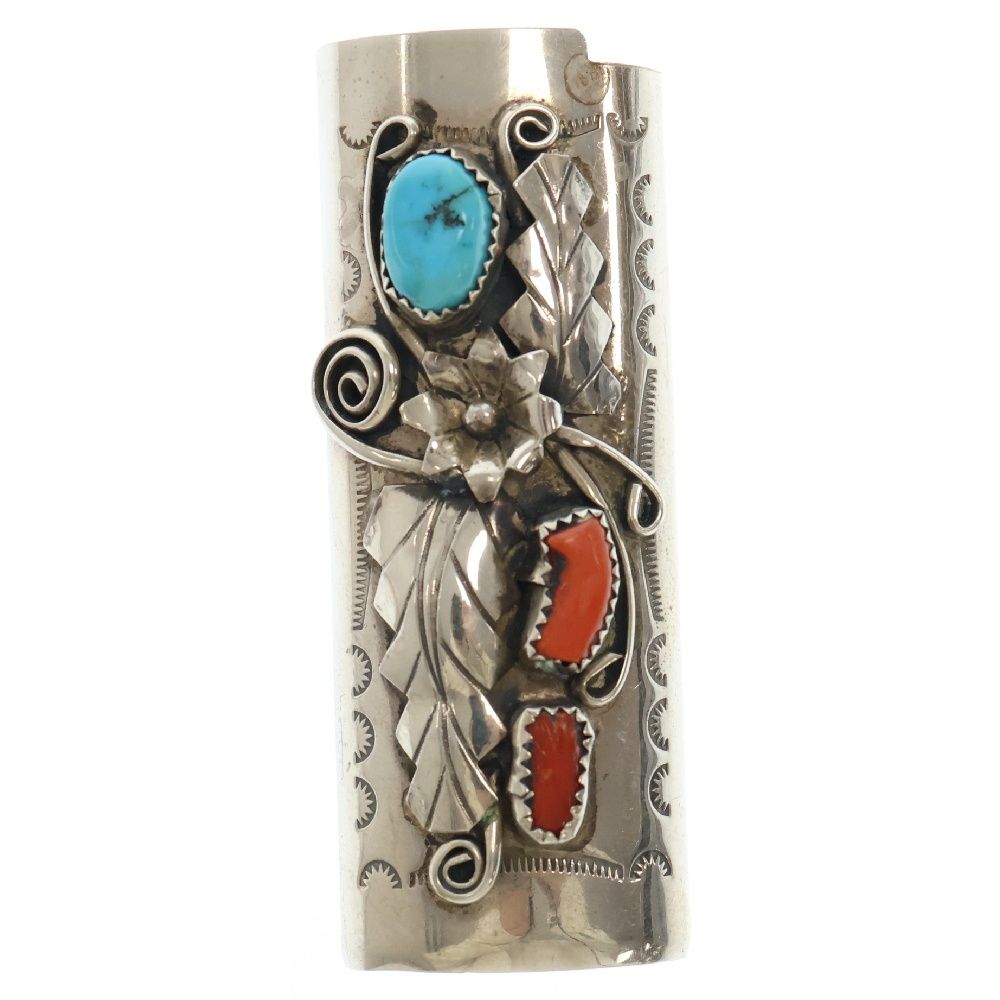 INDIAN JEWELRY (インディアンジュエリー) ターコイズ珊瑚 ライター 