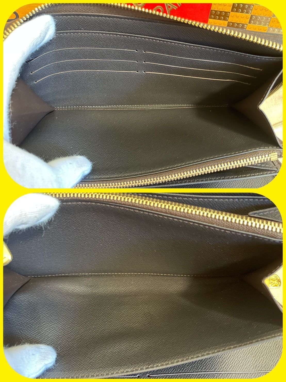 ほぼ新品】新型 ルイヴィトン ダミエ エベヌ ジッピー オーガナイザー