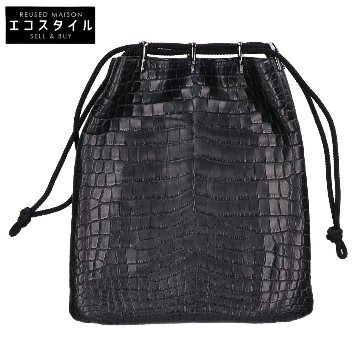 YAMAGIWA ヤマギワ body-bag JRA クロコダイル 巾着バッグ|