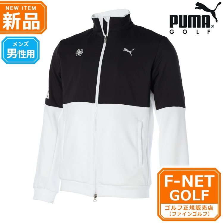 新品 【03ホワイトグロー】【日本正規品】秋 冬 新作 PUMA プーマ ゴルフウェア  624900 スウェット コンビ スタンドカラー FZ ジャケット  （メンズ）