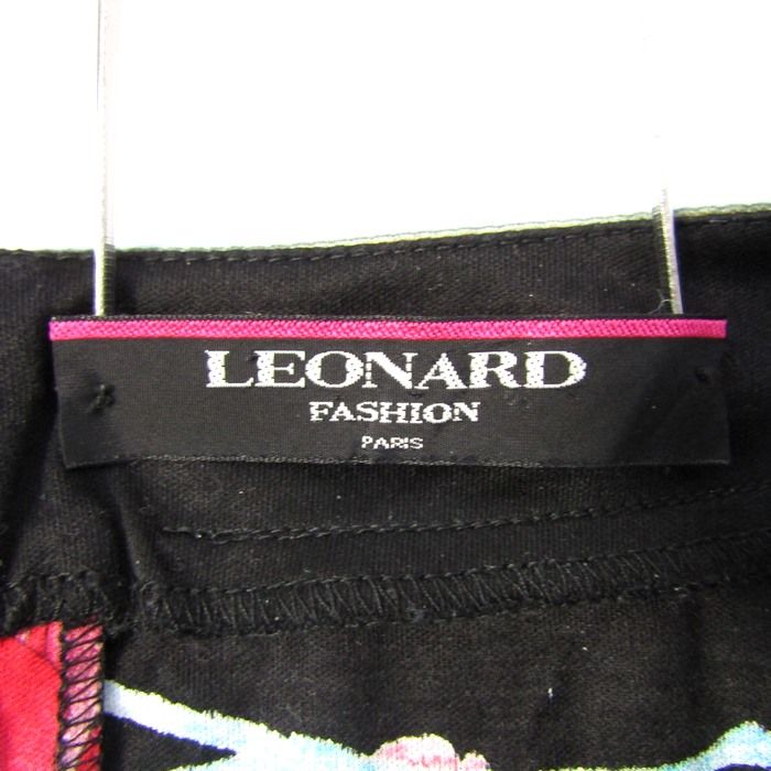 LEONARD レオナール トップス シャツ 花柄 金ボタン 綿 Mサイズ