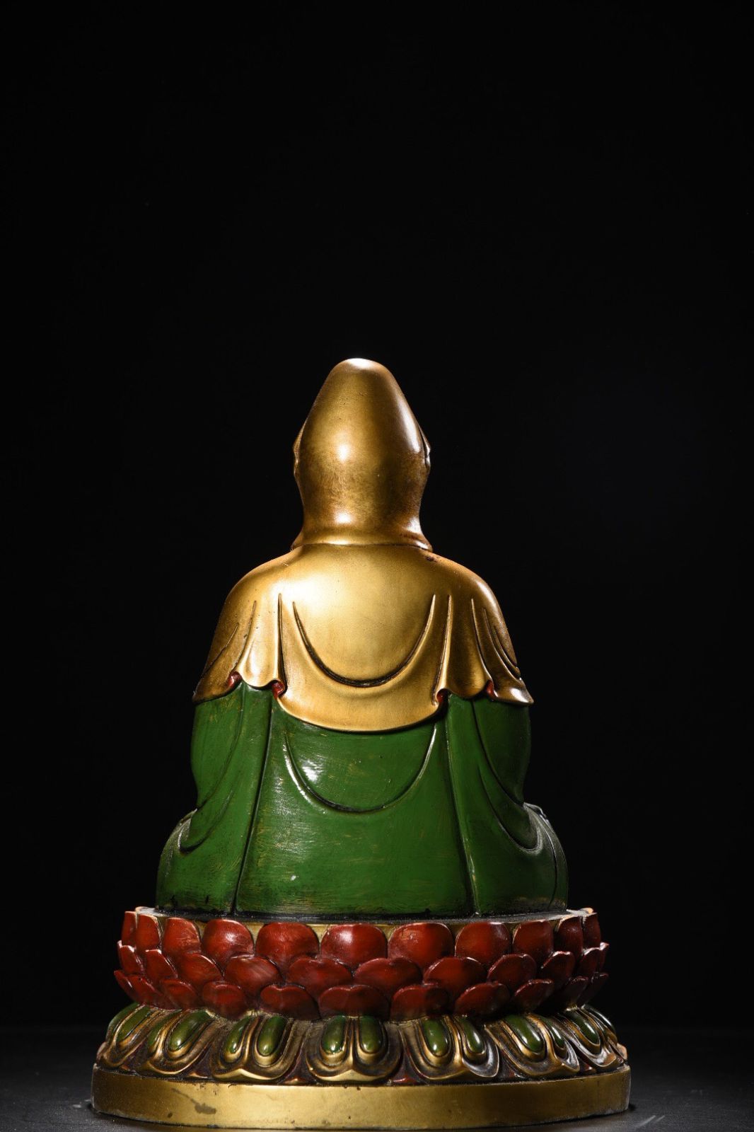 旧家珍蔵 純銅製坐禅観音仏像 仏教古美術品 文化遺産 文化財　時代物　開運厄除け ColBase