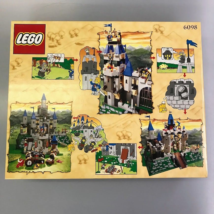 正規品 新品未開封 LEGO レゴ キャッスル 6098 ナイトキングダム城 廃盤品 レア 希少 HD-463-Z ※お城シリーズ ミニフィグ オールド レゴ 王様 騎士 兵士 ガイコツ 装甲馬 盾 武器 立体基礎板 372 - メルカリ