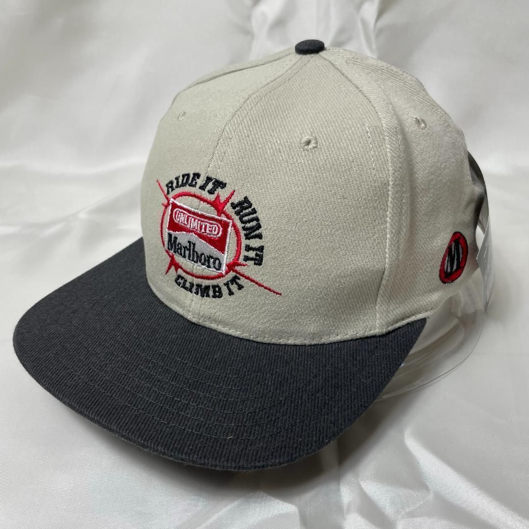 新品タグ付 90s Marlboro 2トーン 刺繍 6パネル キャップ