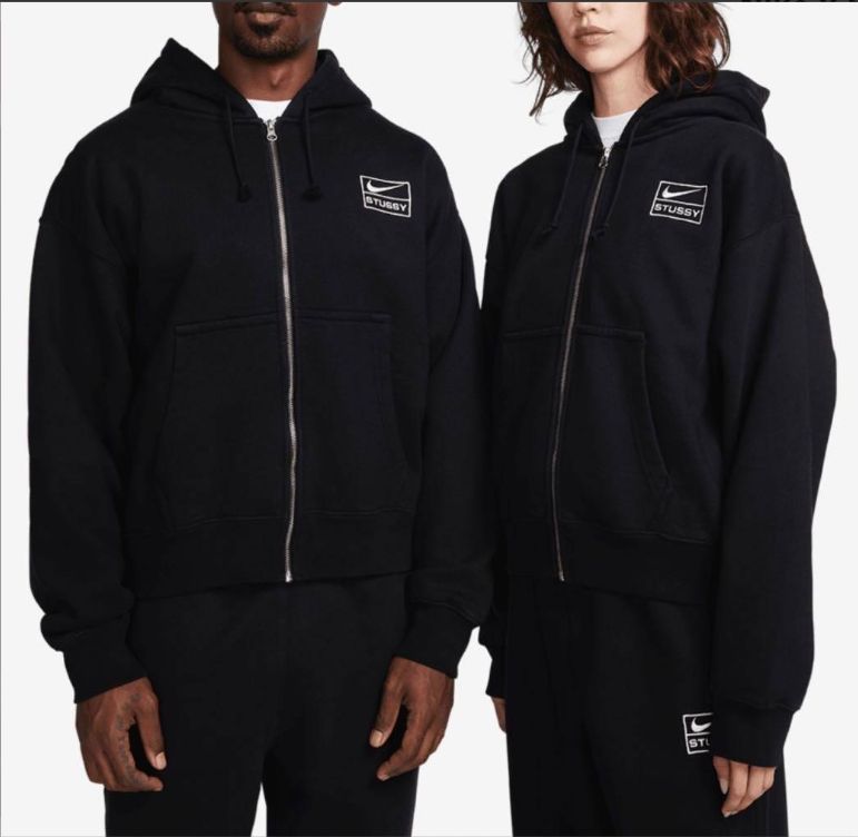 Nike x Stussy Washed Fleece Hoodie Black XL（男女兼用）