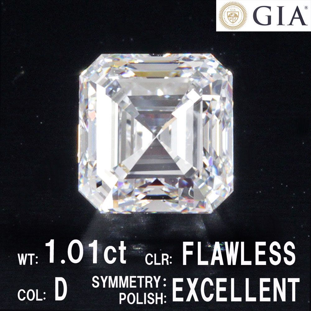 世界最高品質！GIA D FL 2EX 1ct 天然ダイヤモンド アッシャー