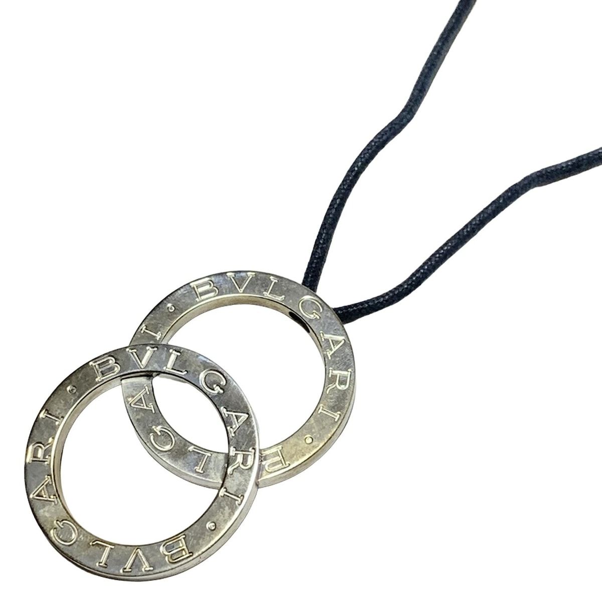 BVLGARI ブルガリ ネックレス ブルガリブルガリ シルバー×黒