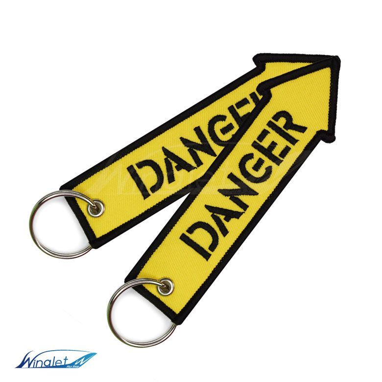 THE YELLOW MONKEY　刺繍フライトタグ　新品未開封 DANGER デンジャー タグ キーホルダー (1個) カラー イエロー
