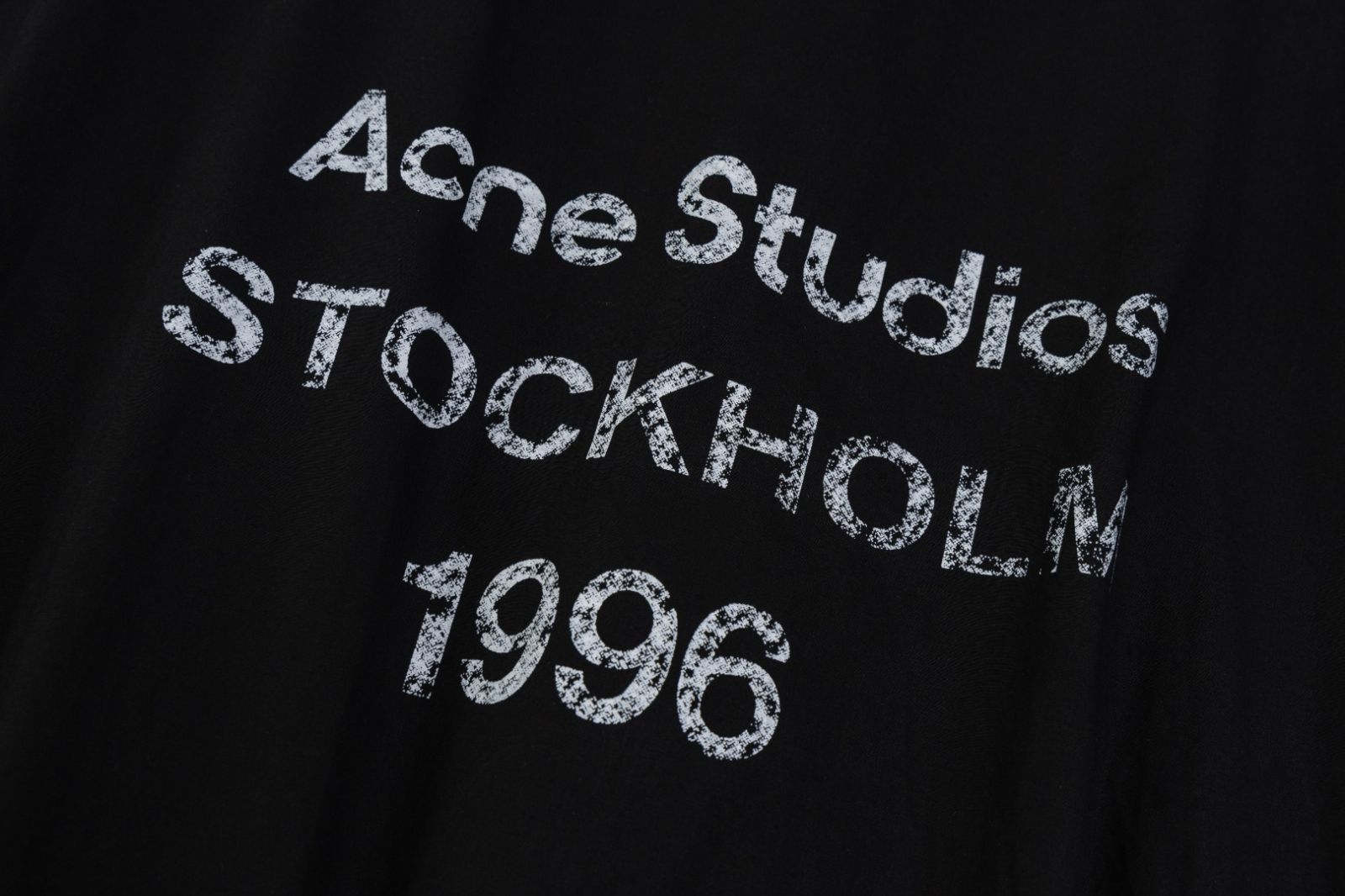 24ss Acne Studios 初秋新作 ヘビーデューティー ウォッシュ加工 エイジング まだらレタープリント ジッパージャケット ジャケット