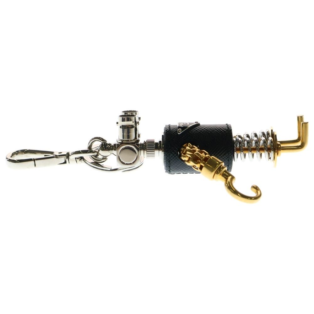 良品 PRADA 3046 キーホルダー チャーム ゴールド金具 サフィアーノ 良品 PRADA 3046 キーホルダー チャーム ゴールド金具 サフィアーノ