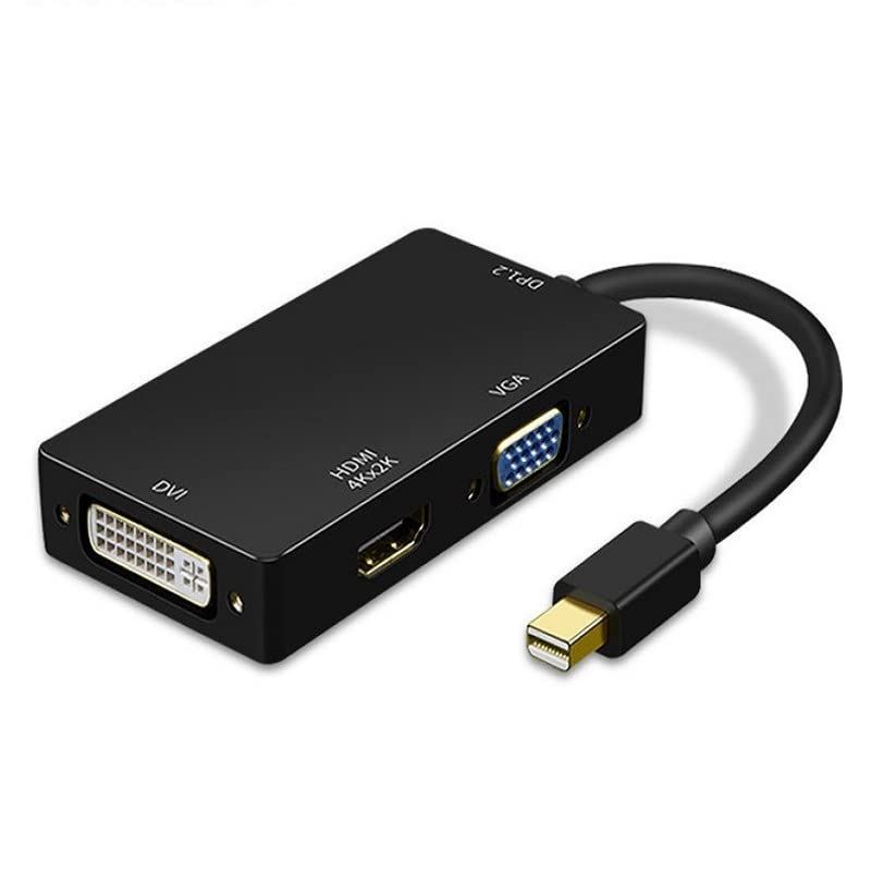 ブラック Mini Displayport HDMI VGA DVI 変換 アダプター 3in1 変換 ケーブル 4K 60HZ 3種類の出力  Macbook/Macbook Pro/iMac/Macbook Air/Mac Mini/Microsoft Su メルカリ